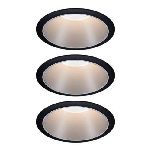 Paulmann Cole LED-spot ezüst-fek. 3 db-os készl.
