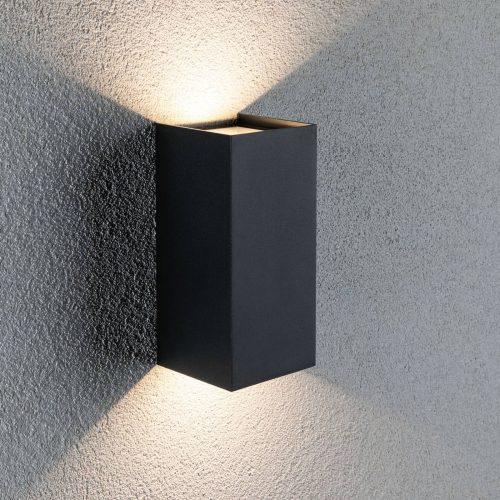 Paulmann Flame kültéri fali 2 izzós 22cm antracit