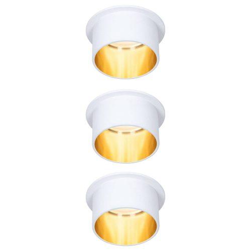 Paulmann Gil LED telep. feh. matt/arany 3 db-os