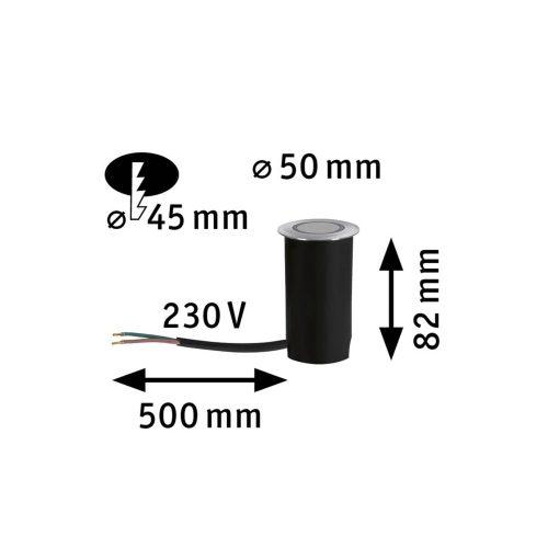 Paulmann Goldlicht LED padlóba s. lámpa 5cm blende