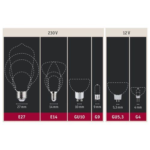 Paulmann LED gömb E27 Inner Shape G95 4W füst