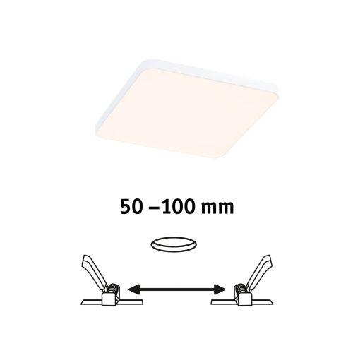 Paulmann Veluna Edge LED süllyesztett IP44 3000K 12x12cm 12x12cm