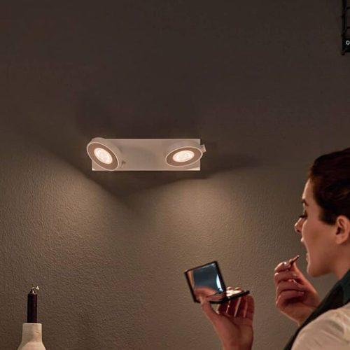 Philips Clockwork LED-spot fehér 2 égős meleg fény