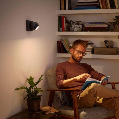 Philips Hue Buckram LED spotlámpa fekete bővítmény