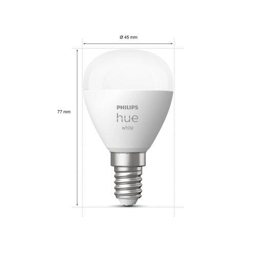 Philips Hue White LED csepp lámpa 2 x E14 5