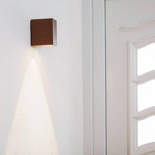 Rozsdabarna LED kültéri fali Tavi 9