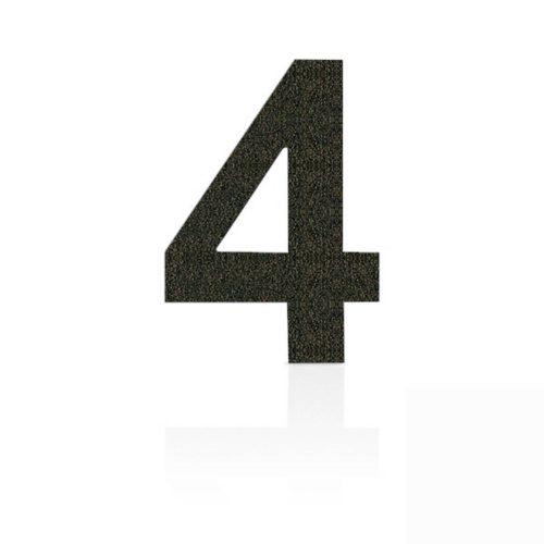 Rozsdamentes acél házszámok „4”