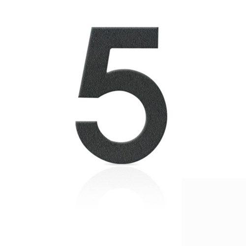 Rozsdamentes acél házszámok „5”