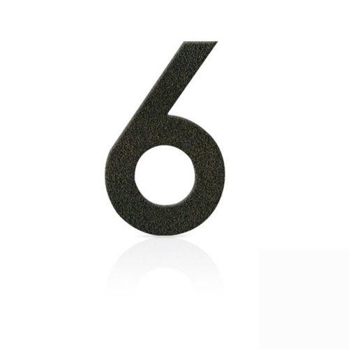Rozsdamentes acél házszámok „6”