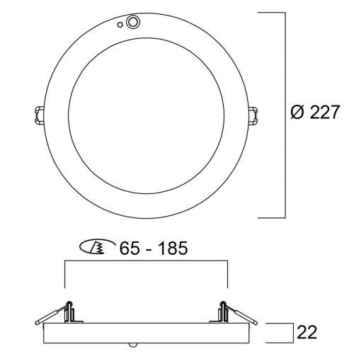 Sylvania Start 5in1 LED downlight be-/ráépítés PIR