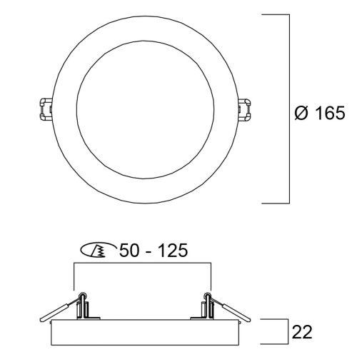 Sylvania Start LED downlight 5in1 Ø 16
