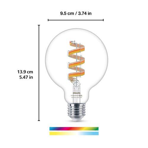 WiZ G95 LED filament izzó gömb WiFi E27 6