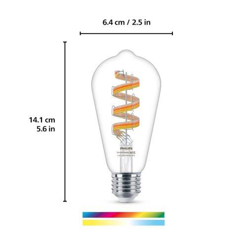 WiZ ST64 LED filament izzó WiFi E27 6