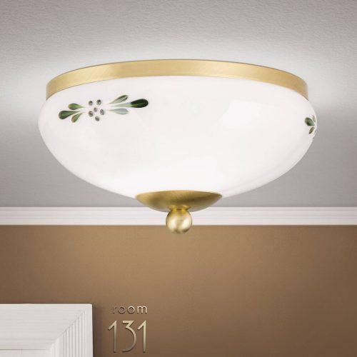 lámpa Country House s. réz opál zöld Ø21cm