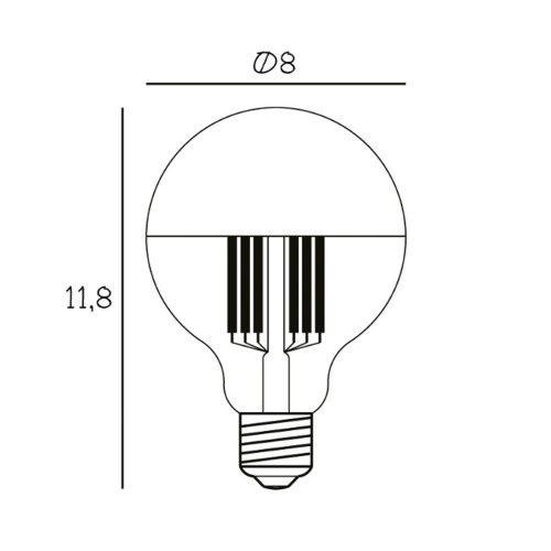 LED-es tükörvilágító lámpa Globe 80