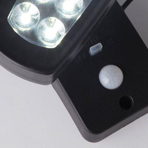 LED napelemes fali lámpa 67423BK-PIR