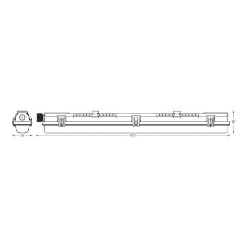 LEDVANCE Submarine PCR 60 G13 G13 T8 840 7 W nedvességálló lámpatest