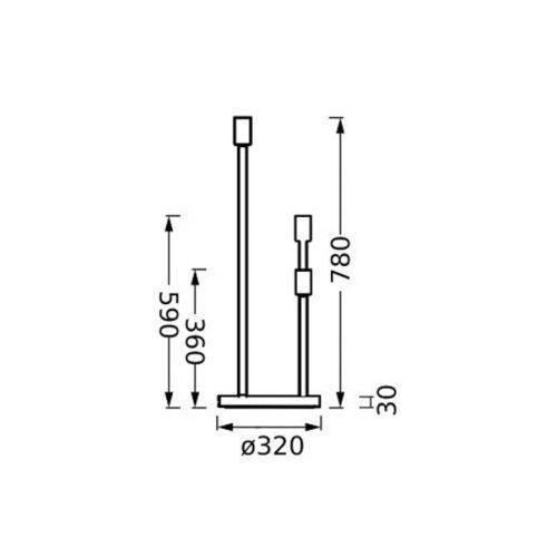 LEDVANCE állólámpa Decor Stick 3-lámpás. Magasság 78cm