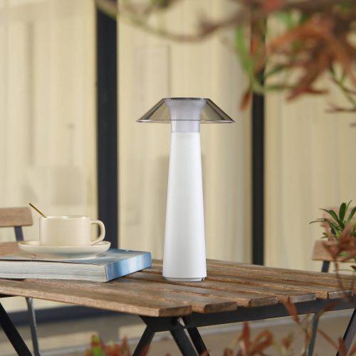 Lindby LED-es újratölthető kültéri asztali lámpa Gomba