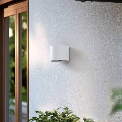 Lindby Smart LED kültéri fali lámpa Dara fehér kör CCT RGB Tuya