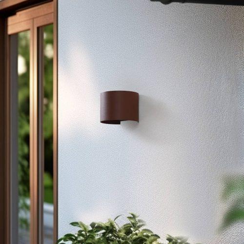 Lindby Smart LED kültéri fali lámpa Dara rozsda kerek CCT RGB Tuya