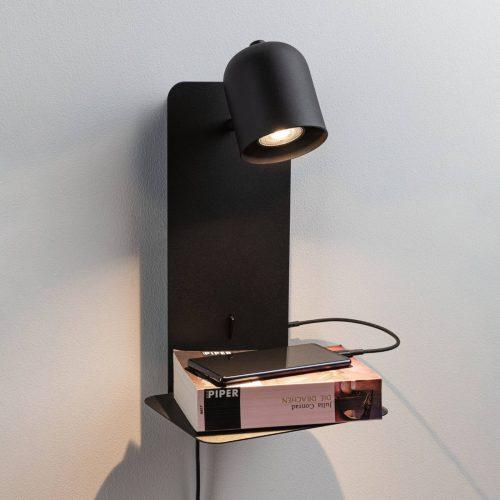 Paulmann Malena USB fali spotlámpa polccal