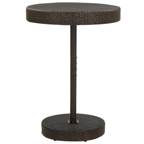 Barna polyrattan kerti asztal 75