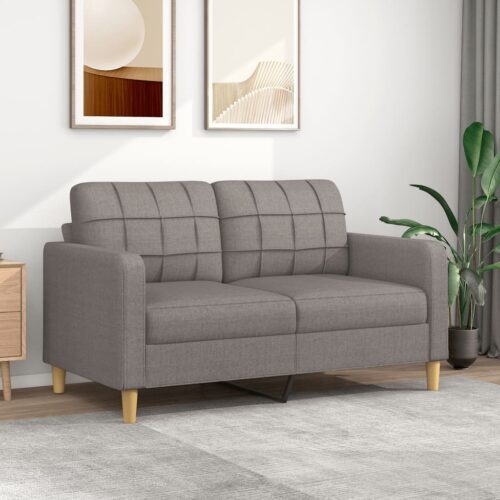 Kétszemélyes tópszínű szövet kanapé 140 cm