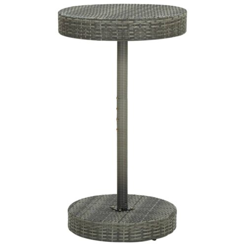 Szürke polyrattan kerti asztal 60