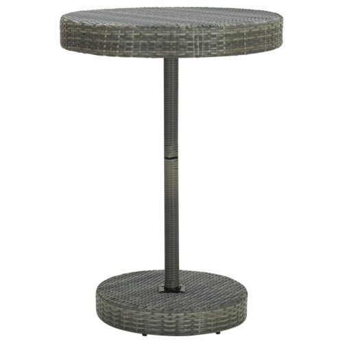 Szürke polyrattan kerti asztal 75