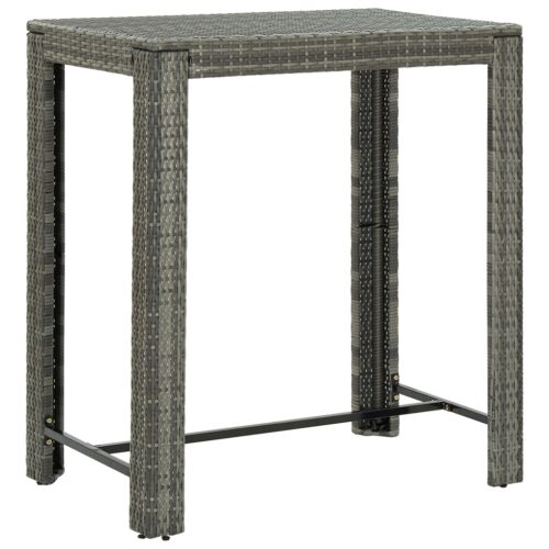 Szürke polyrattan kerti bárasztal 100 x 60