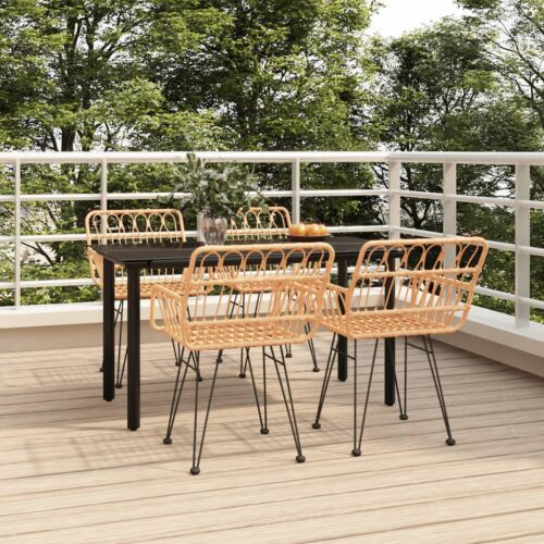 5 részes polyrattan kerti étkezőgarnitúra