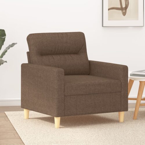 Barna szövet kanapéfotel 60 cm