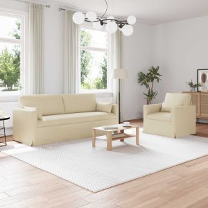 Kanapé 180cm 2 pcs krém fém