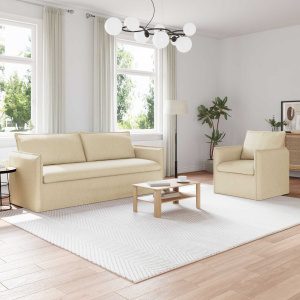 Kanapé 180cm 2 pcs krém fém