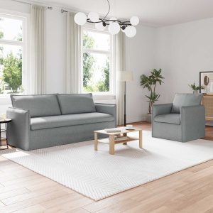 Kanapé 180cm 2 pcs világosszürke fém