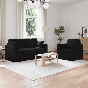 Kanapé 2 pcs fekete