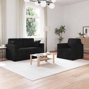 Kanapé 2 pcs fekete