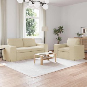Kanapé 2 pcs krém