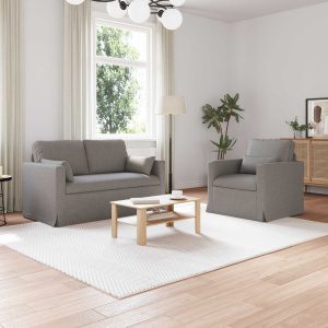 Kanapé 2 pcs tópszínű fém