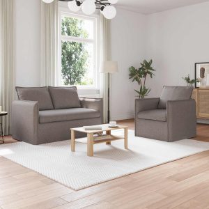 Kanapé 2 pcs tópszínű fém