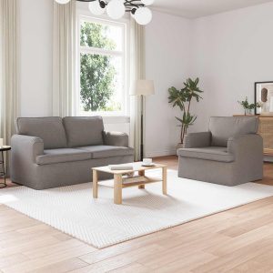 Kanapé 2 pcs tópszínű fém