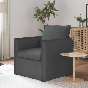 Kanapé 60cm sötétszürke fém