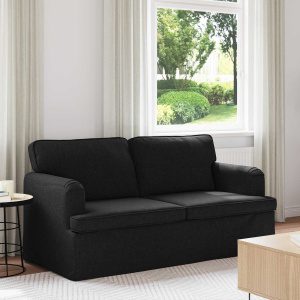 Kanapé fekete 142 x 80 x 85 cm fém