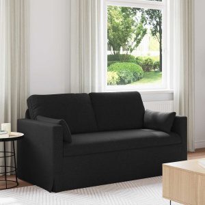 Kanapé fekete 160 x 78 x 80 cm fém