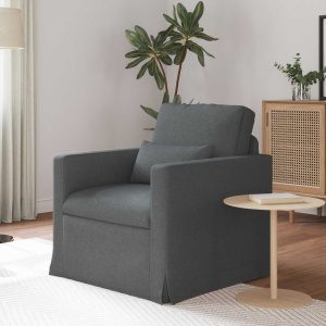 Kanapé sötétszürke 78 x 78 x 80 cm fém