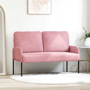 Kanapék párnával 110cm rózsaszín furnér
