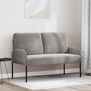 Kanapék párnával 110cm világosszürke furnér