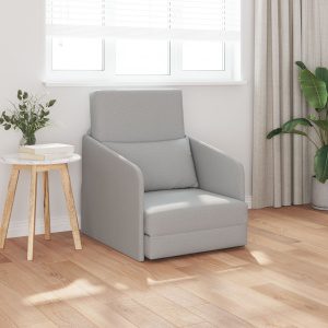 Padlóágy 2 az 1-ben felhő szürke 65x80x83 cm szövet