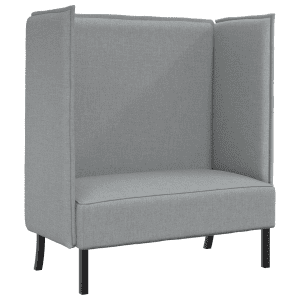 Magas háttámlású kanapé világosszürke 109x56x121 cm textil